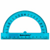 Транспортир 12 см, 180 градусов, BRAUBERG, прозрачный, неоновый, ассорти, 210849