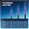 Кисти BRAUBERG PREMIUM, набор 3 шт. (беличьи круглые № 2, 3, 4), блистер, 201020