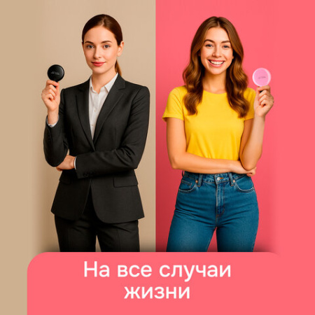 Расческа для волос КОМПЛЕКТ 2шт массажная с зеркалом "2 в 1" 6,5см, компактная, MONTE VITA (МОНТЕ ВИТА), 457438