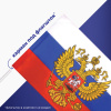 Флаг России 90х135 см, с гербом РФ, BRAUBERG/STAFF, 550178