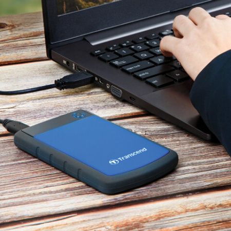 Внешний жесткий диск TRANSCEND StoreJet 1TB, 2.5", USB 3.0, синий, TS1TSJ25H3B