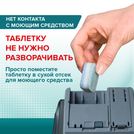 Таблетки для посудомоечных машин 100 шт. LAIMA PREMIUM QUALITY "All in 1", растворимая оболочка, ИТАЛИЯ, 607609