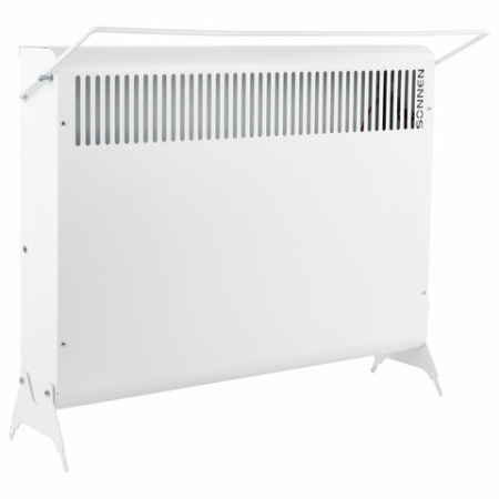 Обогреватель-конвектор SONNEN MINI-1500.2, 1500 Вт, вешалка, Х-образный нагревательный элемент, белый, сделано в России, 457631