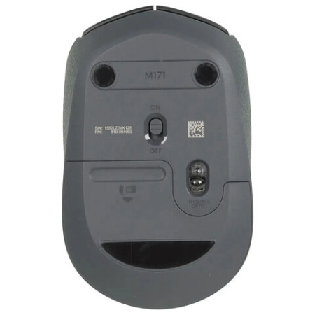 Мышь беспроводная LOGITECH M171, 2 кнопки + 1 колесо-кнопка, оптическая, черная