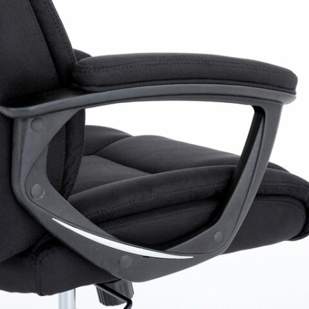 Кресло BRABIX PREMIUM "Adagio EX-551", ткань, пятилучие металл, черное, 532938