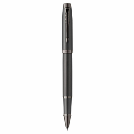 Ручка-роллер PARKER "IM Professionals Monochrome Titanium", черный лак, нержавеющая сталь, черная, 2172960
