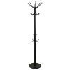 Вешалка-стойка SHT-CR450, 1,86 м, диск 37 см, 6 крючков + 4 дополнительных, металл/мрамор, черная, В1-50