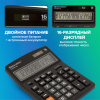 Калькулятор настольный BRAUBERG EXTRA-16-BK (206x155 мм), 16 разрядов, двойное питание, ЧЕРНЫЙ, 250475
