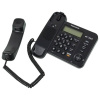 Телефон PANASONIC KX-TS2358RUB, черный, память 50 номеров, АОН, спикерфон, ЖК дисплей с часами, тональный / импульсный режим