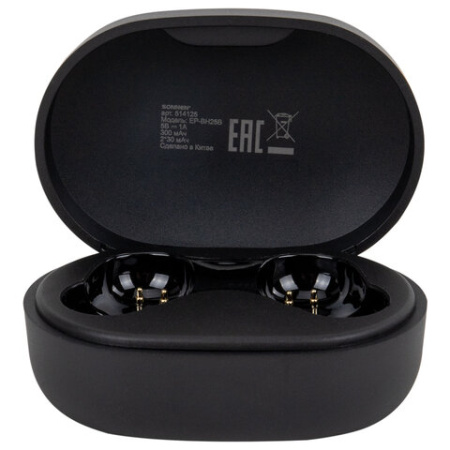Наушники беспроводные TWS внутриканальные с микрофоном, SONNEN EP-BH25B, Bluetooth 5.3, черные, 514125