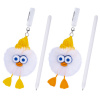 Ручка с пушистой подвеской шариковая FUNSTER (ФАНСТЕР) "FLUFFY DUCK", СИНЯЯ, ассорти, пишущий узел 0,7 мм, 144525