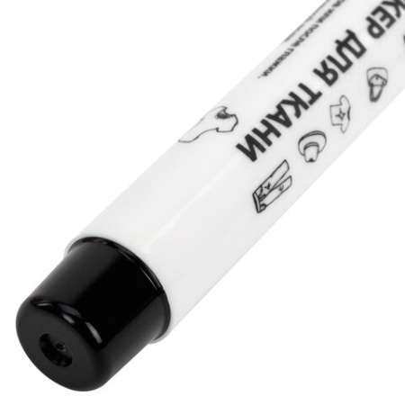 Маркер для ткани ЧЕРНЫЙ, TEXTILE MARKER, несмываемый, круглый наконечник 1-3 мм, BRAUBERG, 152657