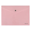 Папка-конверт с кнопкой BRAUBERG "Pastel", А4, до 100 листов, непрозрачная, персиковая, 0,18 мм, 270476