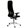 Кресло МЕТТА "ErgoLife" 10 B1-117D, хром, синхромеханизм, 2D-подлокотники, экокожа, черное