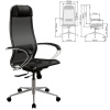 Кресло МЕТТА "ErgoLife" 10 B1-104K, хром, синхромеханизм, прочная сетка, черное