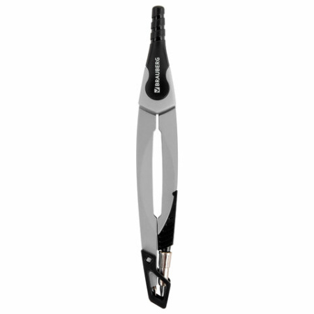 Готовальня BRAUBERG ULTRA, 4 предмета: циркуль 135 мм, запасные грифели, насадка, графитовый цвет, 210821