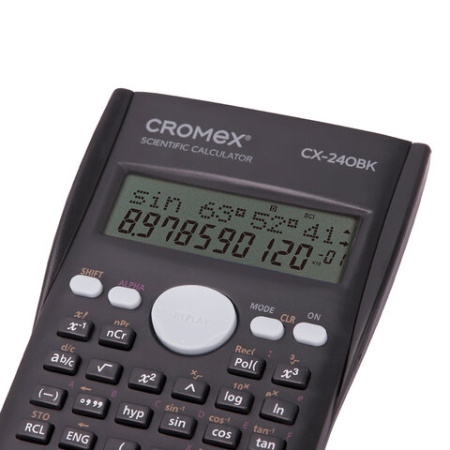 Калькулятор инженерный CROMEX (КРОМЕКС) СX-240BK (155х80 мм), 240 функций, 10+2 разрядов, черный, 273832