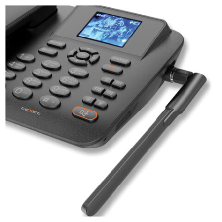 Телефон сотовый офисный TEXET FX-200, 2 SIM, 2,4", 512 Мб, microSD, FM, MP3, Bluetooth, спикерфон,черный, 127315