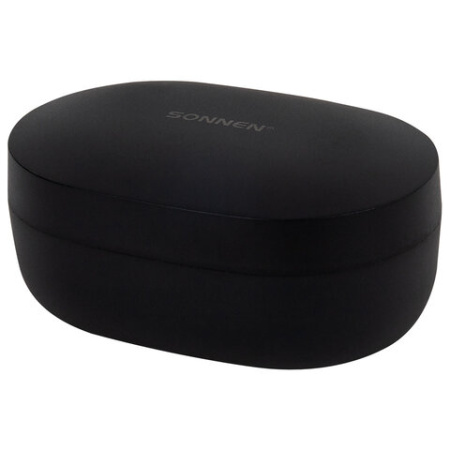 Наушники беспроводные TWS внутриканальные с микрофоном, SONNEN EP-BH25B, Bluetooth 5.3, черные, 514125