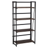 Стеллаж на металлокаркасе "BRABIX LOFT SH-001", 600х300х1250 мм, складной, цвет морёный дуб, 641228