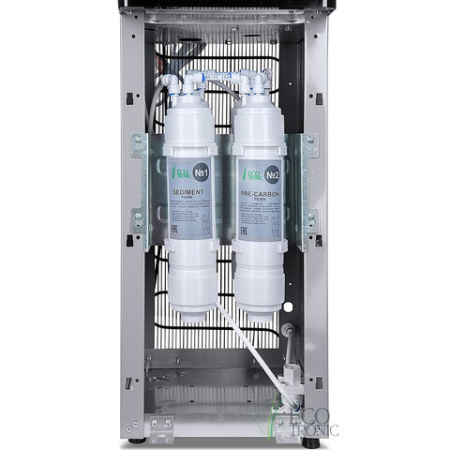 Пурифайер для воды ECOTRONIC M40-U4L напольный, НАГРЕВ/ОХЛАЖДЕНИЕ КОМПРЕССОРНОЕ, 2 крана, черный, 11609