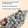 Ель новогодняя искусственная 32 см, заснеженная с декором, литой ПЭТ, ЗОЛОТАЯ СКАЗКА, 592514