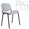 Стул STAFF "Iso Plast CF-009", черный каркас, пластик серый, 532570