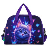 Сумка для занятий с плечевым ремнем, подкладкой BRAUBERG KIDS с ручками, 35x25x15 см, "Любознательный кот", 273291