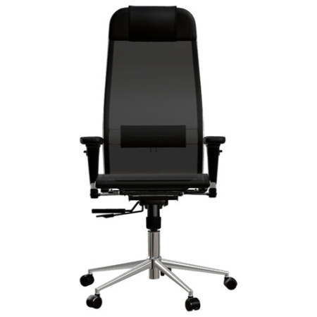 Кресло МЕТТА "ErgoLife" 10 B1-104D, хром, синхромеханизм, 2D-подлокотники, прочная сетка, черное