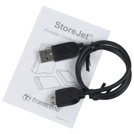 Внешний жесткий диск TRANSCEND StoreJet 25M3S 2TB, 2.5", USB 3.1, серый, TS2TSJ25M3S