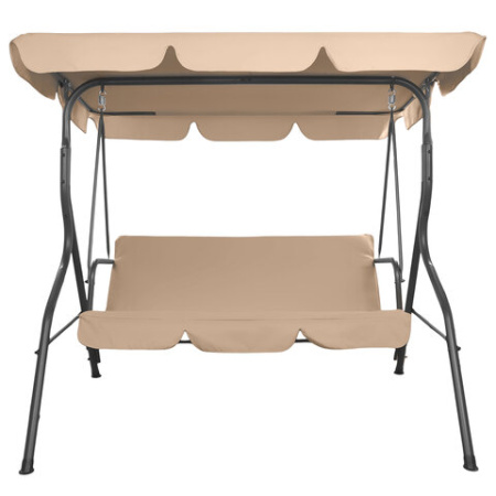 Качели садовые NOSTRESS (НОСТРЕСС) COMFORT SC-003, 3 места, Ш170хГ110хВ153 см, мягкое сиденье, бежевый, 680052