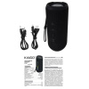 Колонка портативная влагозащищенная KAIGO (КАЙГО) BT16T, 10 Вт, Bluetooth, Micro SD, AUX, RGB, TWS, IPX7, черная, 514225