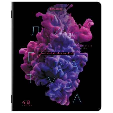 Тетради предметные, КОМПЛЕКТ 12 ПРЕДМЕТОВ, 48 л., глянцевый УФ-лак, BRAUBERG, "PIGMENT", 404834