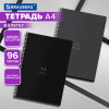 Тетрадь А4, 96 л., BRAUBERG, гребень, клетка, матовая ламинация, "Ритм" (микс в спайке), 405321