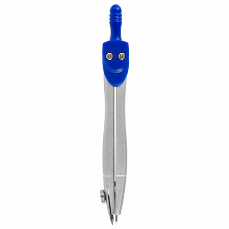 Готовальня BRAUBERG SCHOOL KIT, 8 предметов, циркуль 115 мм, чертежные принадлежности, металлический пенал со справочными материалами,210712