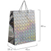 Пакет подарочный новогодний (1 шт.) 41x19x49 см (XXL), ГОЛОГРАФИЯ, ассорти 3 цвета, ЗОЛОТАЯ СКАЗКА, 609613