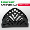 Салфетница 13х9х3,8 см, черная, металл, BOOMHOUSE (БУМХАУС) STYLE, 701123