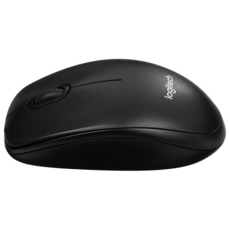 Мышь проводная LOGITECH B100, USB, 2 кнопки + 1 колесо-кнопка, оптическая, черная