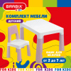 Стол детский + стул BRABIX KIDS CS-003, 2-7 лет, пластик белый + розовый, 533291