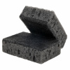 Губки для посуды 9,8х6,6х3 см, КОМПЛЕКТ 10 шт., SQUARE BLACK, КРУПНОПОРИСТЫЙ поролон с абразивным слоем, LAIMA, 608648