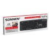 Клавиатура проводная USB, 104 клавиши, SONNEN KB-8136, черная, 513946