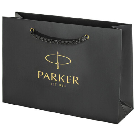 Ручка перьевая PARKER "Jotter Core Stainless Steel GT", ежедневник А5 черный, пакет, 880902