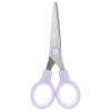 Ножницы BRAUBERG KIDS 130 мм, ручки лавандовые, закругленные лезвия с линейкой, 274061