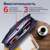 Папка-портфель пластиковая БОЛЬШОГО ФОРМАТА BRAUBERG "ПОРТФОЛИО", А3 (470х380х130 мм), 3 отделения, серая, 223080