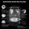 Чайник POLARIS PWK 1753CGL, 1,5 л, 1950 Вт, закрытый нагревательный элемент, стекло, черный, 53258