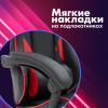 Кресло компьютерное CROMEX (КРОМЕКС) "Joker GM-125", две подушки, экокожа, черное/красное, 532954