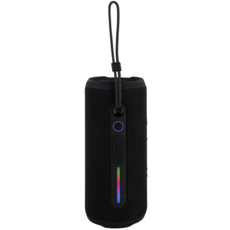 Колонка портативная влагозащищенная KAIGO (КАЙГО) BT16T, 10 Вт, Bluetooth, Micro SD, AUX, RGB, TWS, IPX7, черная, 514225