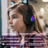 Наушники беспроводные игровые накладные, с ушками, светящиеся, черные DASWERK (ДАСВЕРК) STN-28, 513803