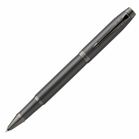 Ручка-роллер PARKER "IM Professionals Monochrome Titanium", черный лак, нержавеющая сталь, черная, 2172960