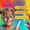 Краски для грима (аквагрим) ЮНЛАНДИЯ, НАБОР 6 цветов, яркие цвета, для лица и тела, смываются водой, 191307